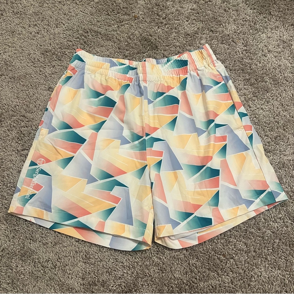 {Sergio Tacchini} Men’s Mosaic Tennis Shorts